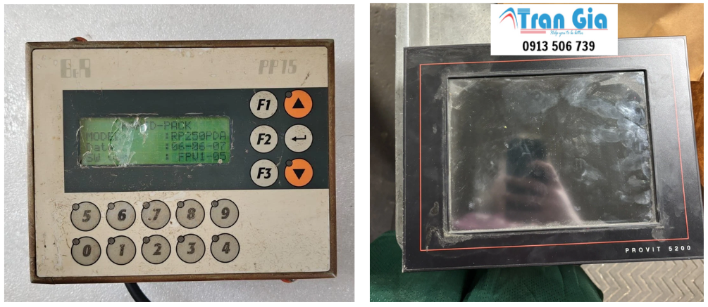 Hình ảnh sửa màn hình HMI đang trong quá trình sửa chữa tại Trần Gia Automation