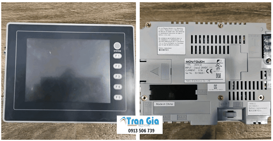 Hình ảnh sửa màn hình HMI đang trong quá trình sửa chữa tại Trần Gia Automation