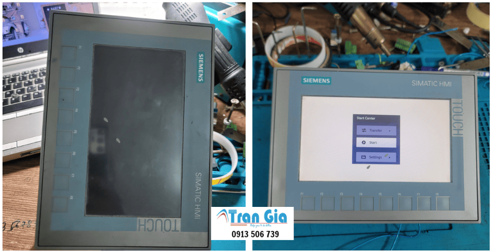 Sửa lỗi màn hình cảm ứng HMI Siemens bị loang hoặc nhoè, mờ, màn hình LCD Bị vỡ