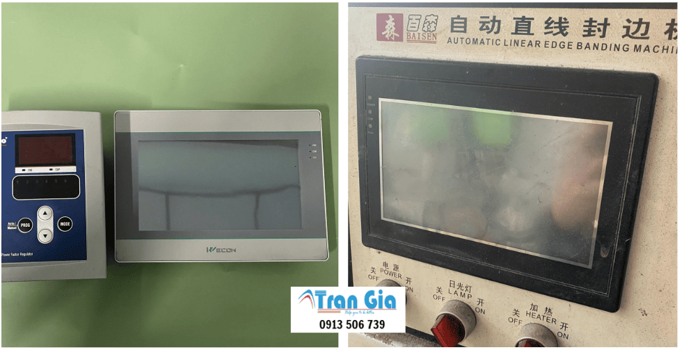 Hình ảnh sửa màn hình HMI đang trong quá trình sửa chữa tại Trần Gia Automation