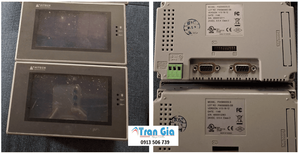 Hình ảnh sửa màn hình HMI đang trong quá trình sửa chữa tại Trần Gia Automation