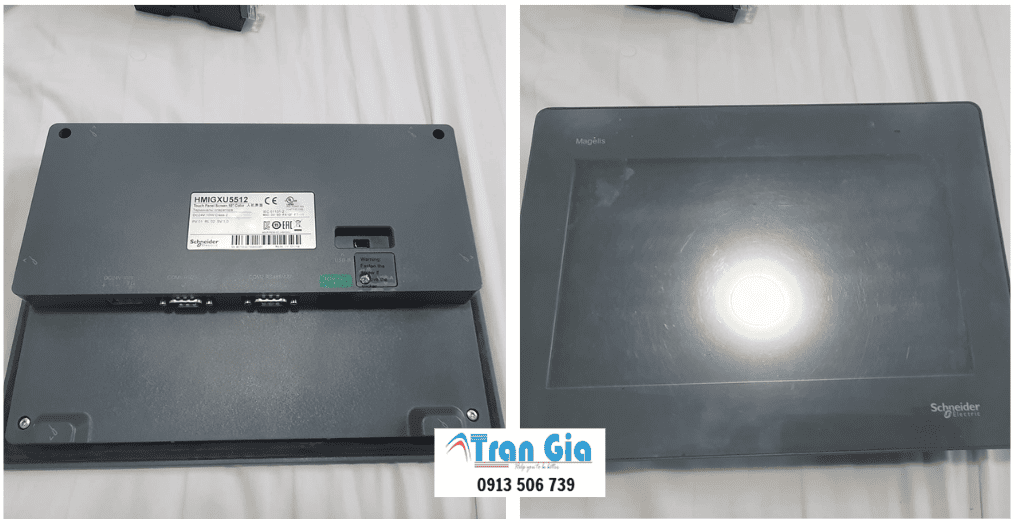 Hình ảnh sửa màn hình HMI đang trong quá trình sửa chữa tại Trần Gia Automation