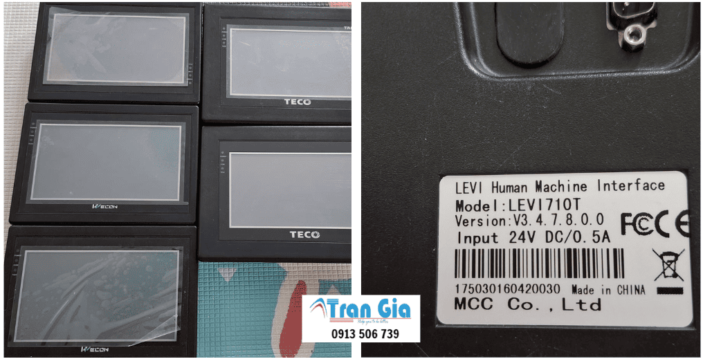 Hình ảnh sửa màn hình HMI đang trong quá trình sửa chữa tại Trần Gia Automation