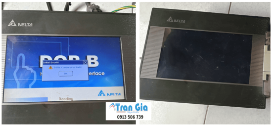 Sửa lấy ngay màn hình HMI Delta DOP-107BV báo lỗi, thay cảm ứng, thay LCD
