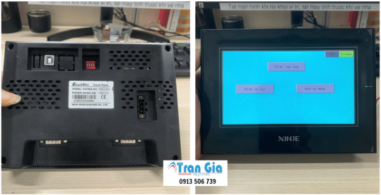 Địa chỉ sửa chữa màn hình HMI Xinje màn hình bị mờ - hoen ố - không rõ chữ