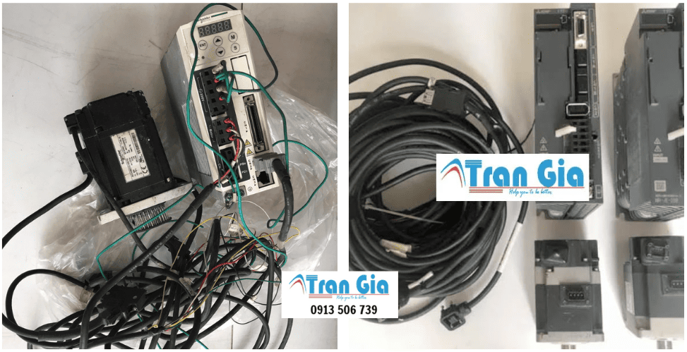 Hình ảnh sửa servo đang trong quá trình sửa chữa tại Trần Gia Automation