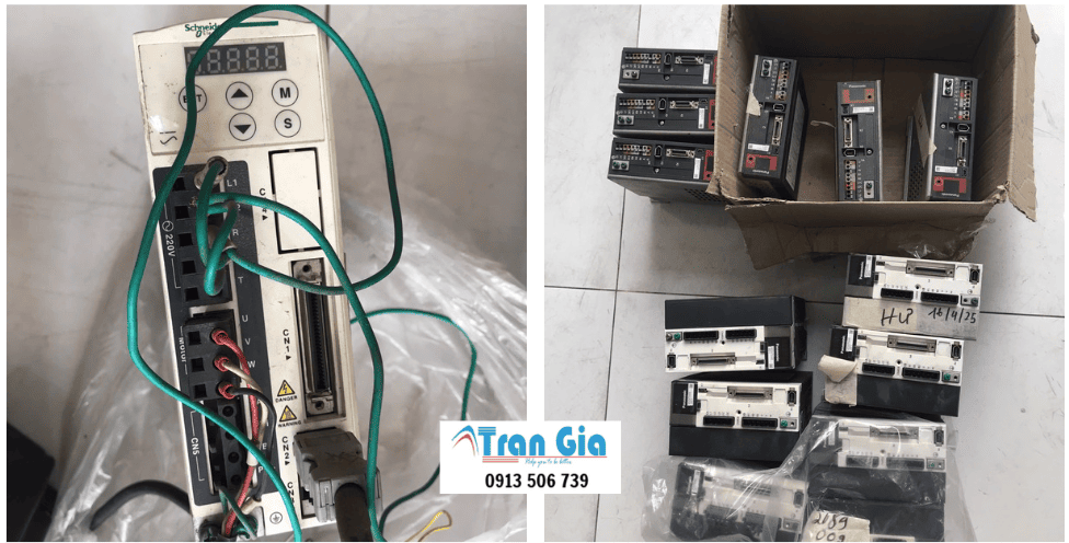 Hình ảnh sửa servo đang trong quá trình sửa chữa tại Trần Gia Automation