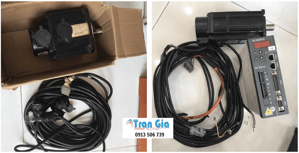 Hình ảnh sửa servo đang trong quá trình sửa chữa tại Trần Gia Automation