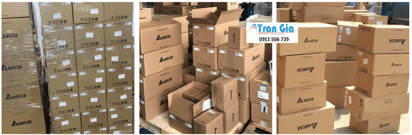 Hình ảnh kho hàng màn hình Delta tại Trần Gia Automation 