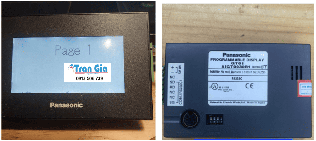 Hình ảnh sửa màn hình HMI đang trong quá trình sửa chữa tại Trần Gia Automation