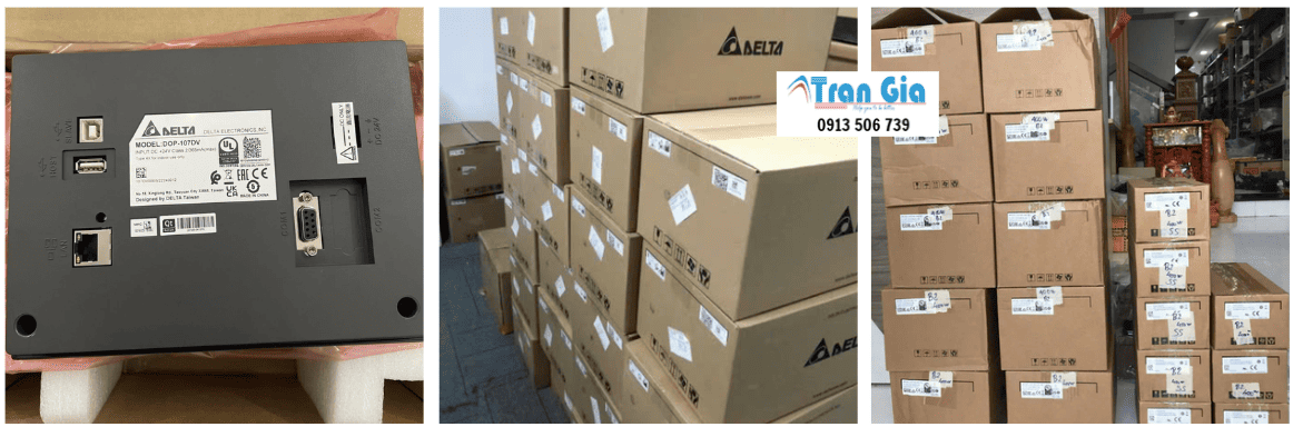 Hình ảnh kho hàng màn hình Delta tại Trần Gia Automation 