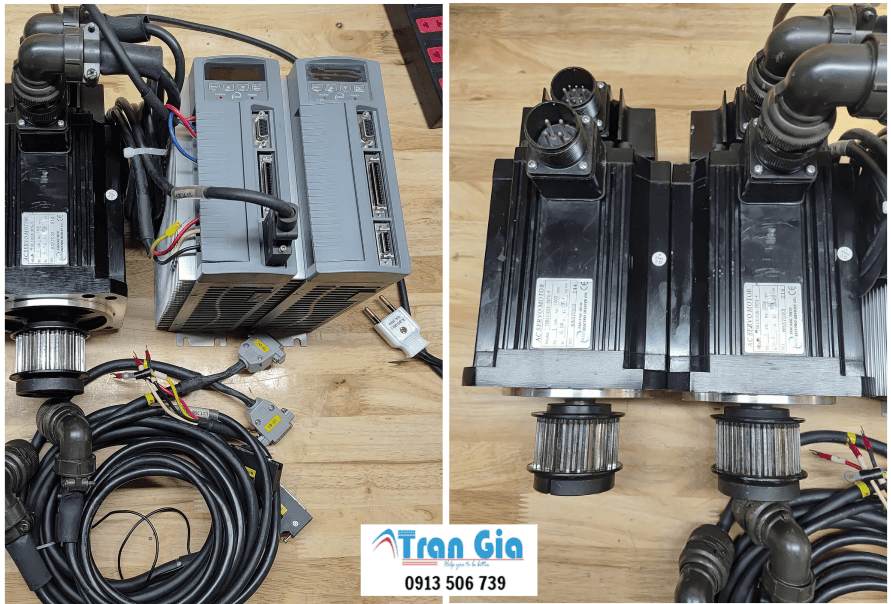 Hình ảnh sửa servo đang trong quá trình sửa chữa tại Trần Gia Automation