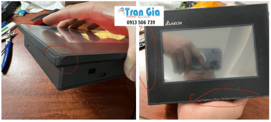 Công ty khu vực miền nam sửa màn hình HMI Delta loạn cảm ứng, nứt, vỡ