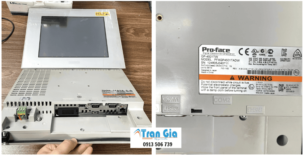 Sửa Chữa Màn Hình HMI GP2300-SC41-24V Pro-face Bị Lỗi Truyền Thông PLC, Cháy Board Nguồn, Nổ Linh Kiện Điện Tử