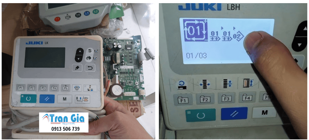 Nhận Sửa Màn Hình Máy May JUKI IP-420, IP-410 Không Kết Nối Được PLC, Nổ Tụ Bo Mạch, Mất Tín Hiệu Giao Tiếp