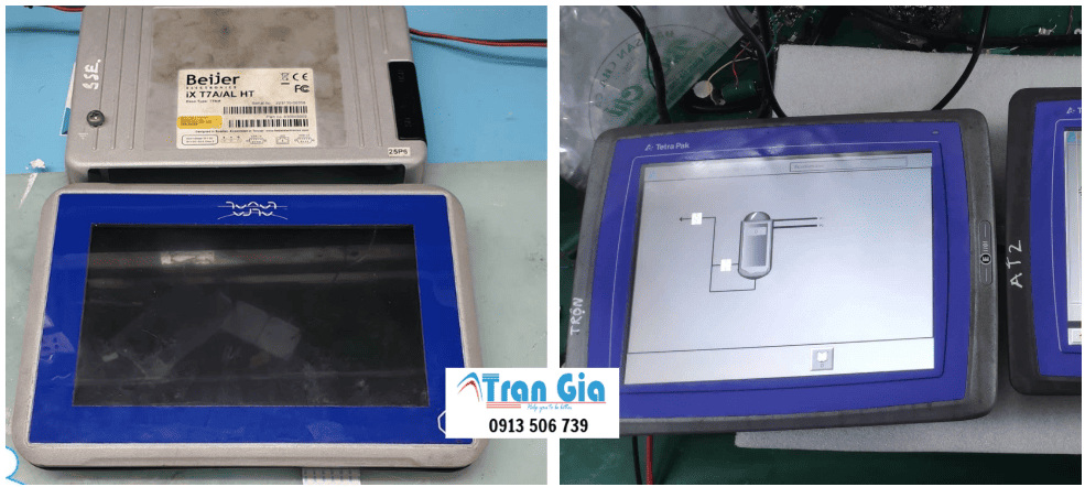 Sửa lấy liền màn hình HMI Tetra Pak E1101 lỗi hiển thị, nổ bo mạch, cảm ứng loạn và mất cảm ứng trong ngày