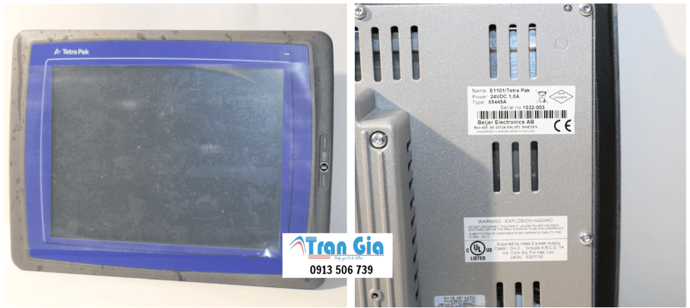 Sửa lấy liền màn hình HMI Tetra Pak E1101 lỗi hiển thị, nổ bo mạch, cảm ứng loạn và mất cảm ứng trong ngày