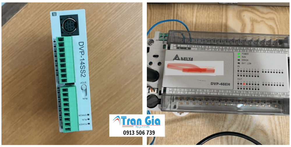 Hình ảnh PLC đang trong quá trình được sửa chữa tại Trần Gia Automation
