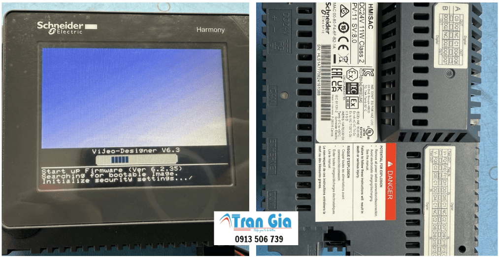 Sửa chữa HMI máy dán nhãn không lưu được cài đặt