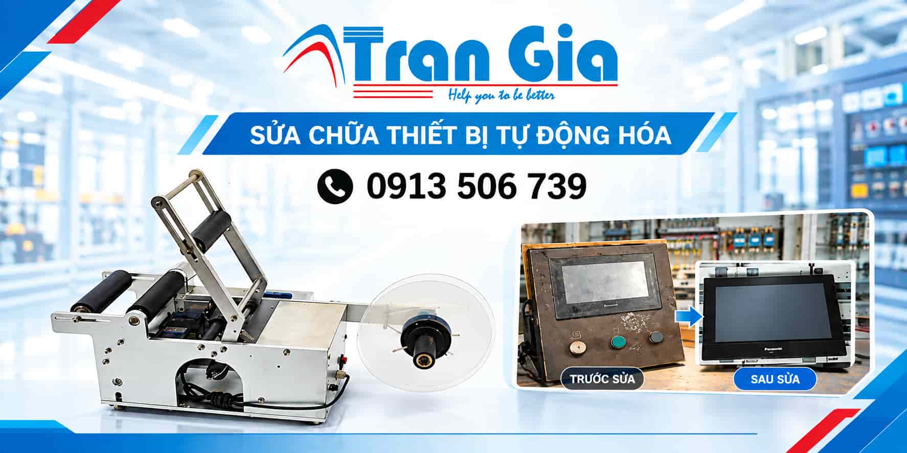 Sửa màn hình máy dán nhãn tự động nhấn cảm ứng - chuyên nghiệp uy tín