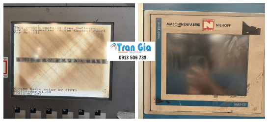 Sửa màn hình máy dán nhãn bị sọc ngang dọc uy tín lấy