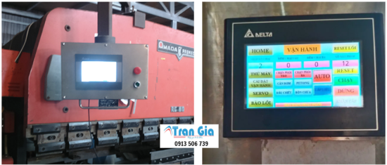 Sửa HMI máy cán tôn báo sai chiều dài bảo hành uy tín